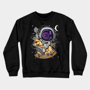 Astronaut Horse Evergrow EGC Coin To The Moon Crypto Token Cryptocurrency Blockchain Wallet Birthday Gift For Men Women Kids Crewneck Sweatshirt